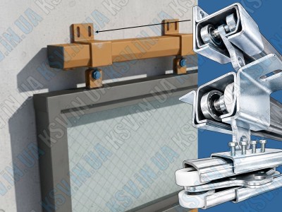 Монтажні кронштейни для балки підвісних воріт