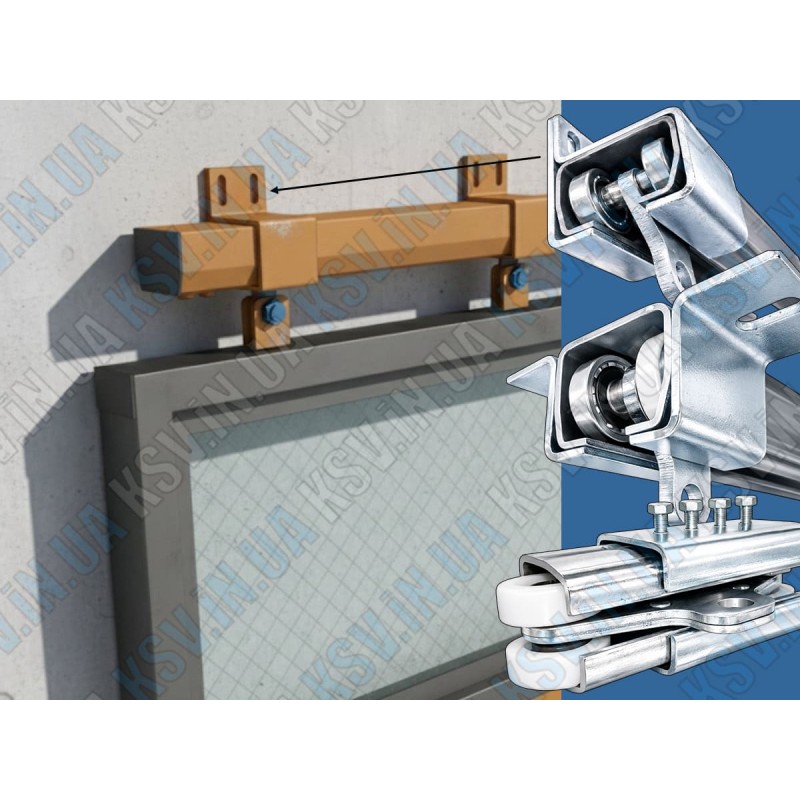 Mounting Brackets for Hanging Gate Tracks