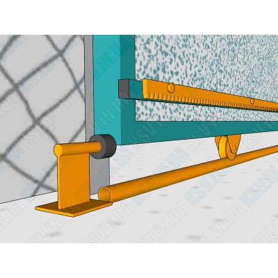 Надёжные откатные ворота по трубе (на монорельсе)