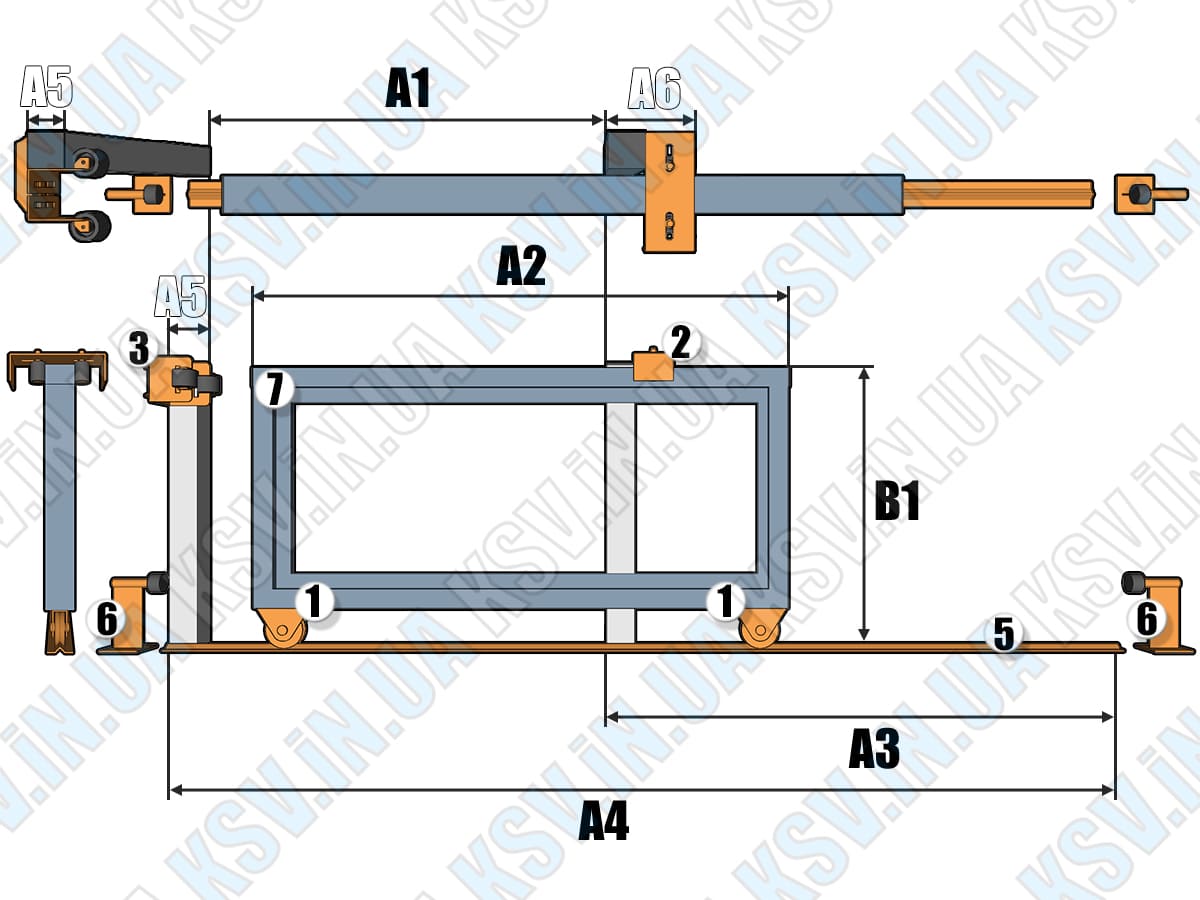 Калькулятор воріт на монорейці