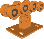 Роликові опори та каретки для воріт