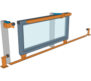 Фурнітура для воріт на монорейці (по куточку / трубі) для виготовлення воріт своїми руками