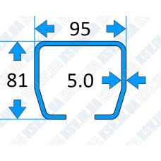 Балка для відкатних воріт 95×81. (МЕТР)