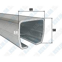 Направляющая малая Zn — оцинкованная 69×58 мм (метр)