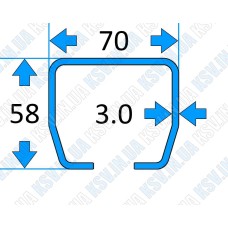 Балка для відкатних воріт 70×58 (МЕТР)