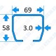 Балка для відкатних воріт 69×58. (МЕТР)