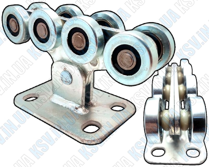 1230. Несущая каретка №3 с роликами для откатных ворот 69×58 мм