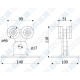 Роликова каретка з пластиною для підвісних воріт ПОЛІМЕР (для балки 69×58)
