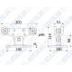 Роликова каретка з пластиною для підвісних воріт 400 кг 3А (для балки 69×58)