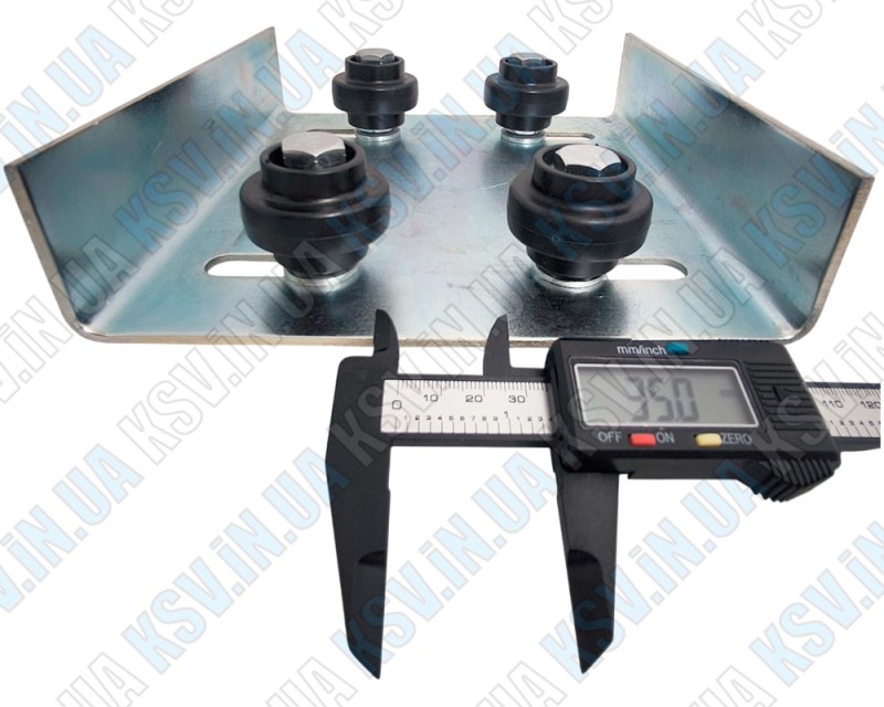 Ограничитель ворот с 4 направляющими роликами и кронштейном