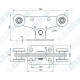 1344. Каретка несуча В для підвісних воріт / систем 95×81 мм до 800 кг
