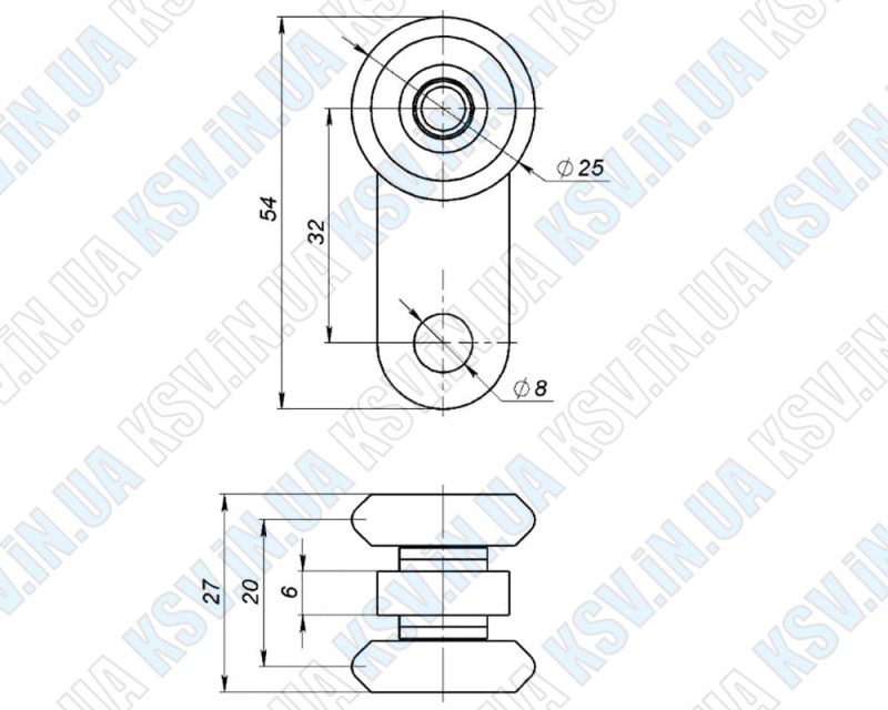 1350. Каретка СТРІКС М1а для підвісних систем 34×30 мм до 100 кг