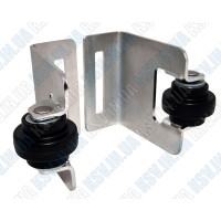 Уловитель для откатных ворот с резиновыми роликами