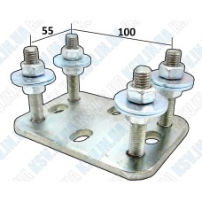 Регулювальна опора 5.5×10 см - Пластина під роликову опору (1 шт)