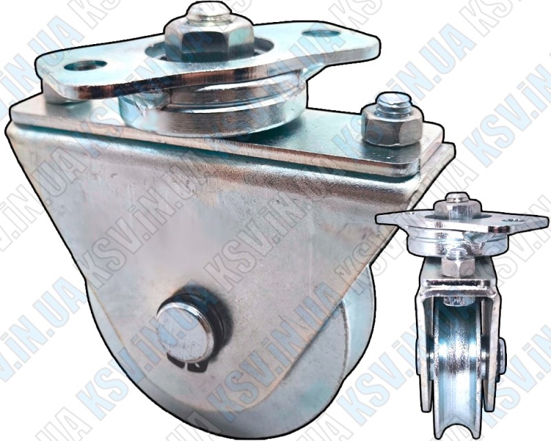 3751. Кронштейн зовнішній Альфа поворотний з роликом Радіус для поворотних відкатних воріт