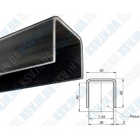П-подібний напрямний профіль Ø34 мм для відкатних воріт (МЕТР)