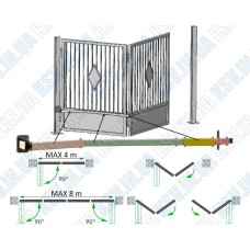 Комплект для розпашних складних воріт B400 (max 4 m)