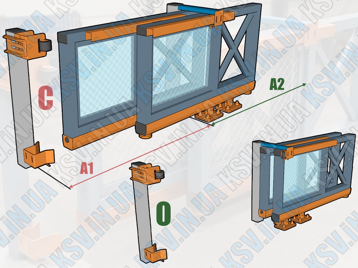 Консольні телескопічні ворота КСВ Системи