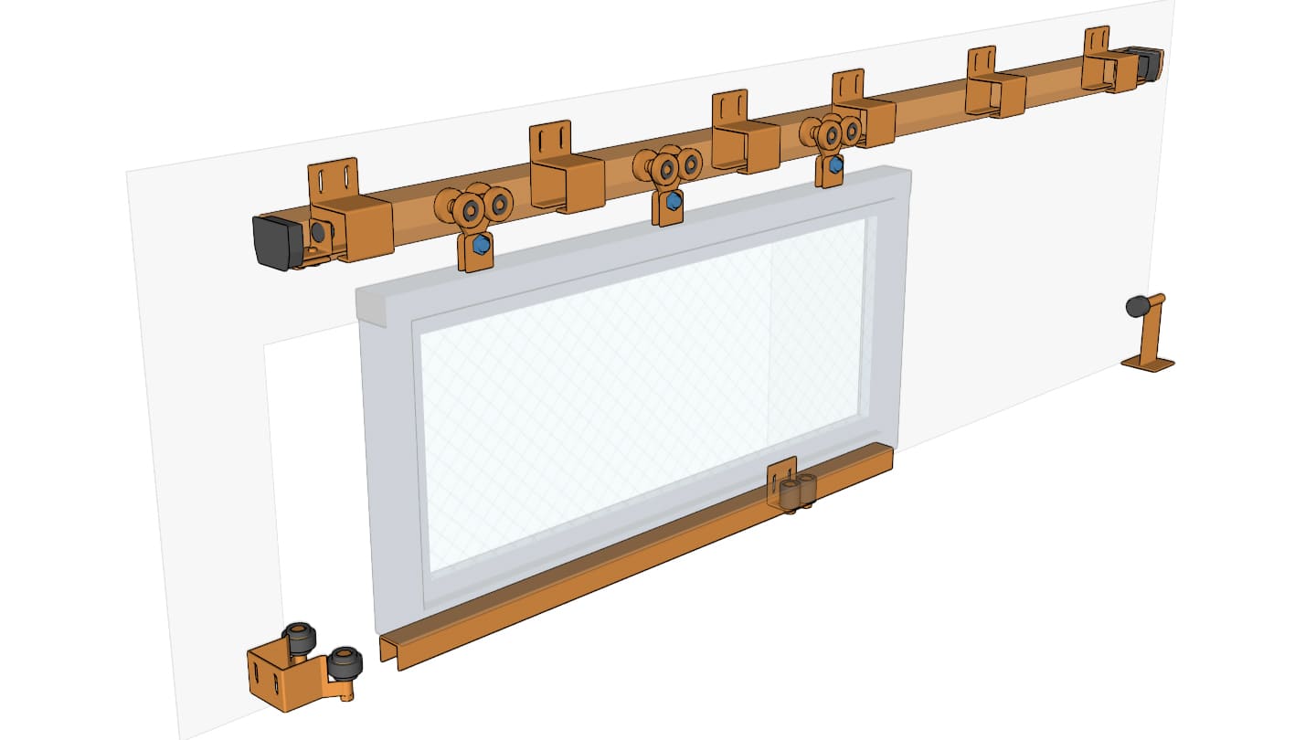 Схема підвісних воріт