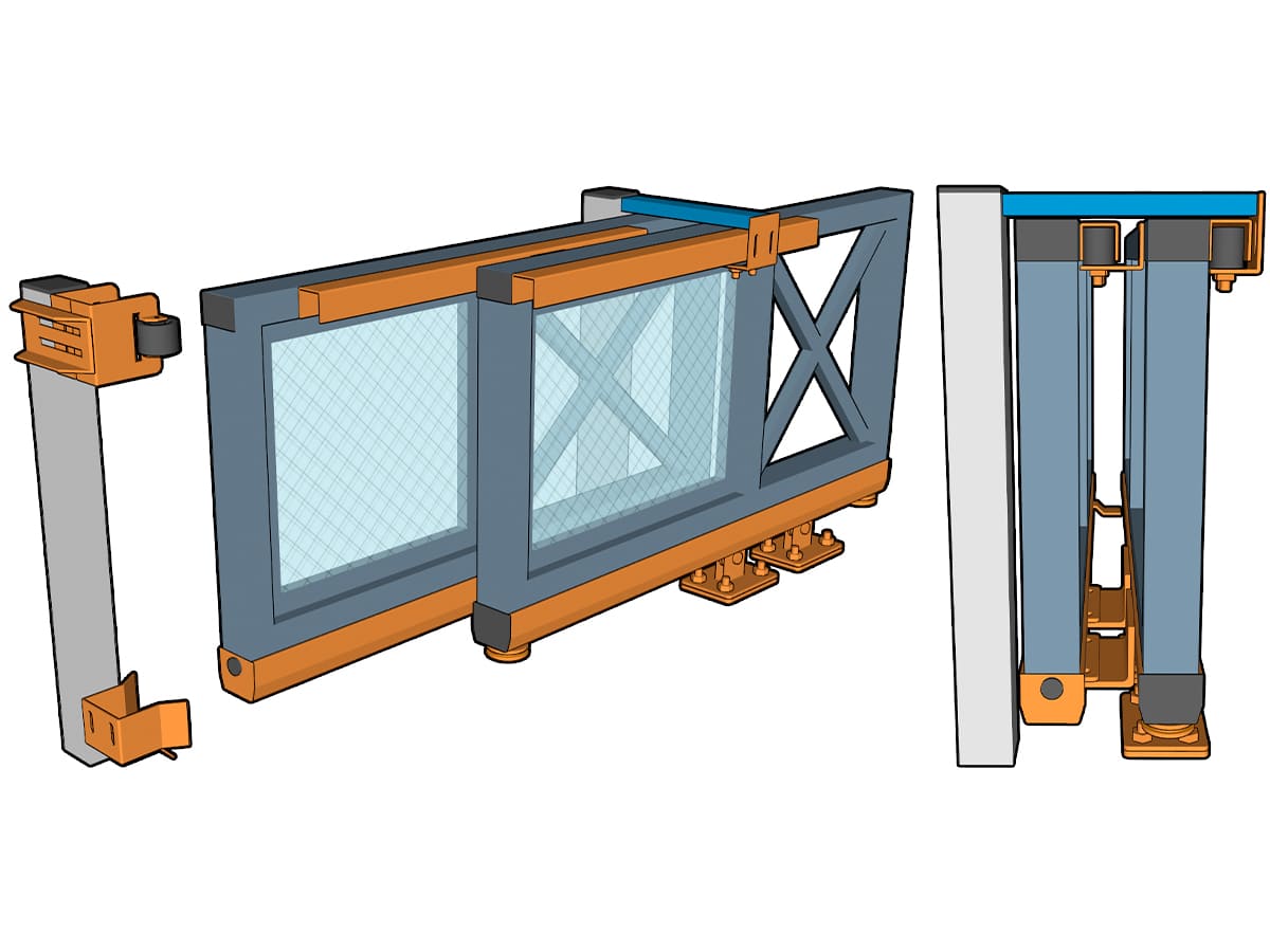 Схема телескопічних воріт