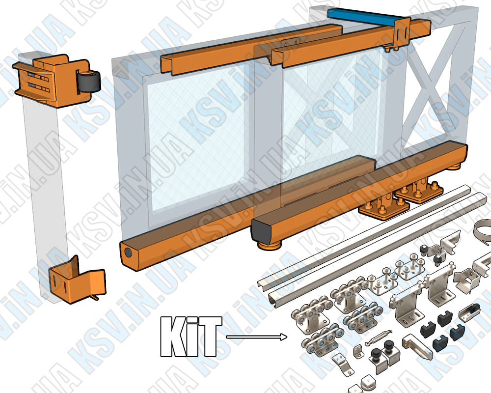 Фурнітура для телескопічних воріт